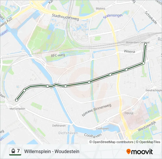 7 Light Rail Line Map