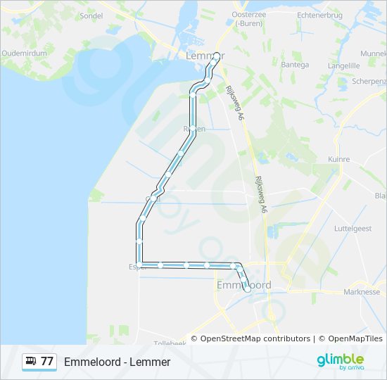 Q60 Bus Route Schedule 77 Route: Schedules, Stops & Maps - Emmeloord (Updated)