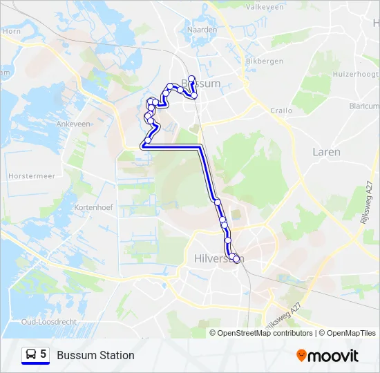 5 Bus Line Map