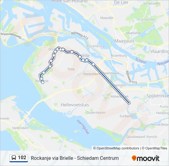 102 Bus Line Map