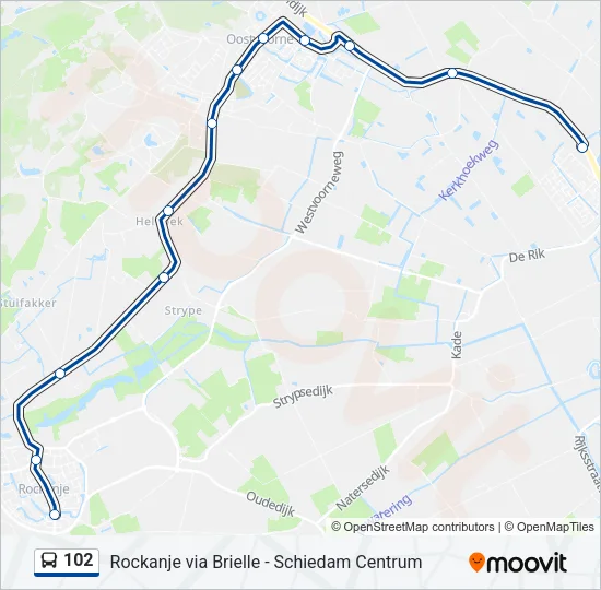 102 Bus Line Map
