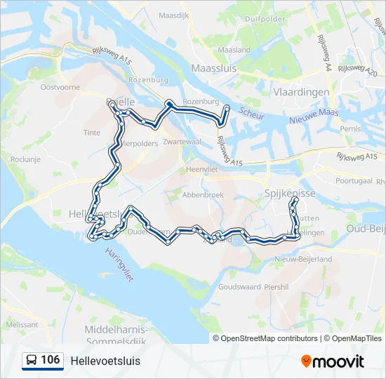106 Bus Line Map