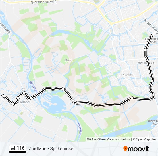 116 Route Fahrpläne Haltestellen Karten Zuidland Aktualisiert