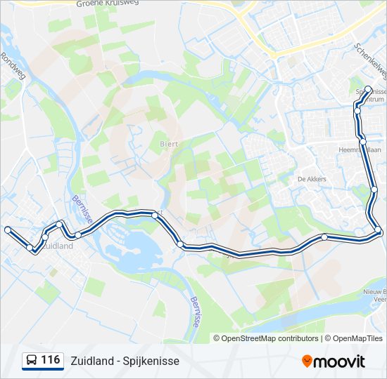 116 Bus Line Map