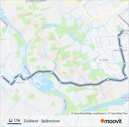 116 Bus Line Map