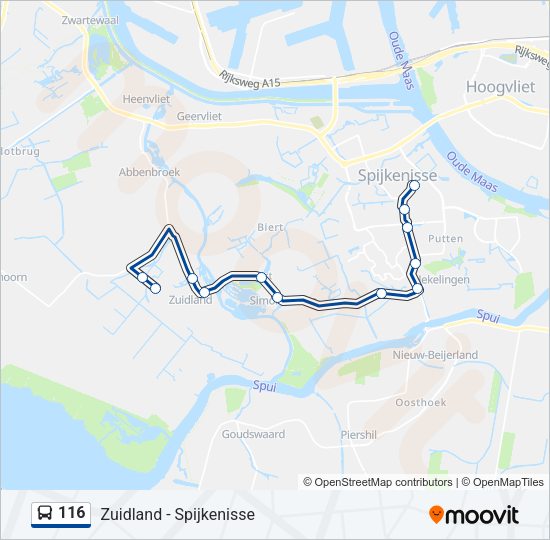 116 Bus Line Map