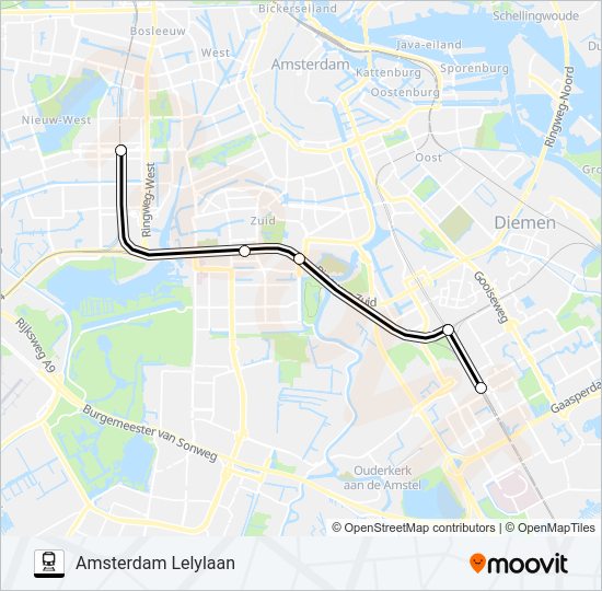 METRO I.P.V. TREIN Train Line Map