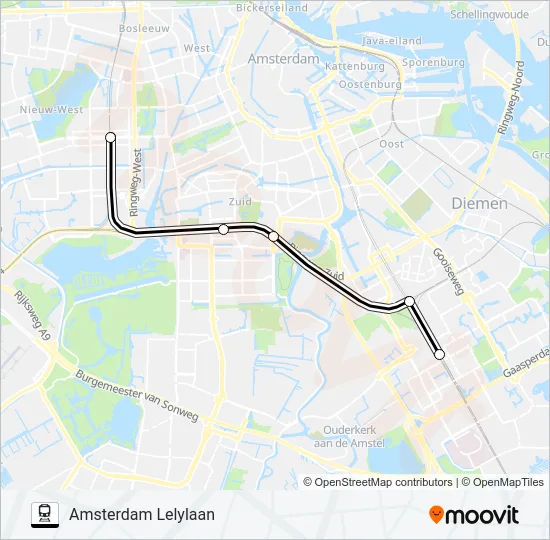 METRO I.P.V. TREIN Train Line Map