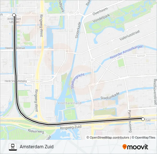 METRO I.P.V. TREIN Train Line Map