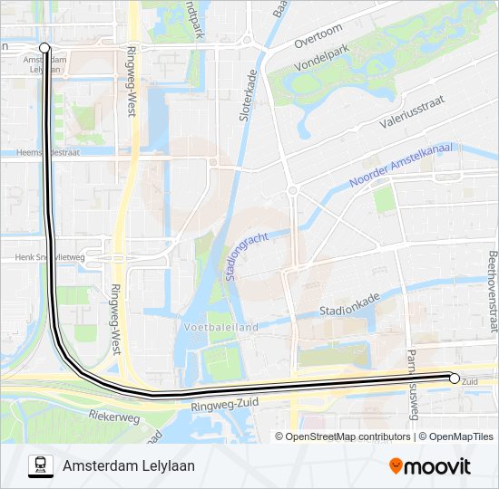 METRO I.P.V. TREIN Train Line Map