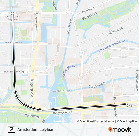METRO I.P.V. TREIN Train Line Map