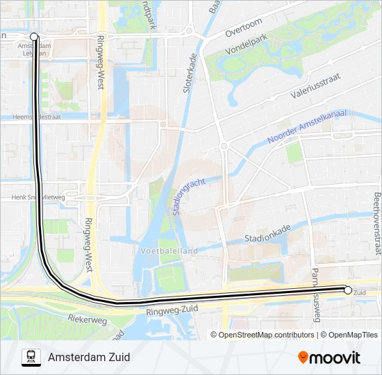 METRO I.P.V. TREIN Train Line Map