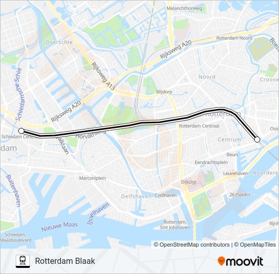 METRO I.P.V. TREIN Train Line Map