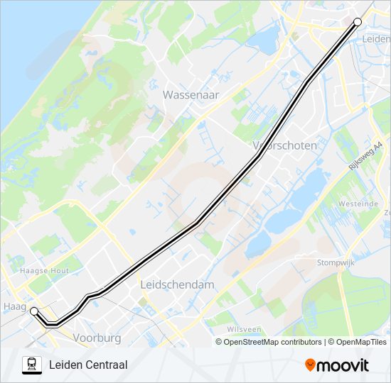 SNELBUS I.P.V. TREIN Train Line Map