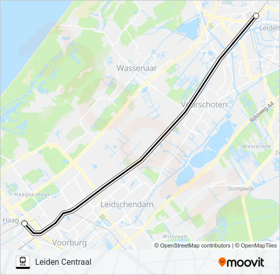 SNELBUS I.P.V. TREIN Train Line Map