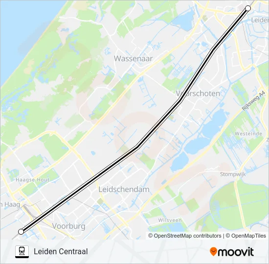 SNELBUS I.P.V. TREIN Train Line Map