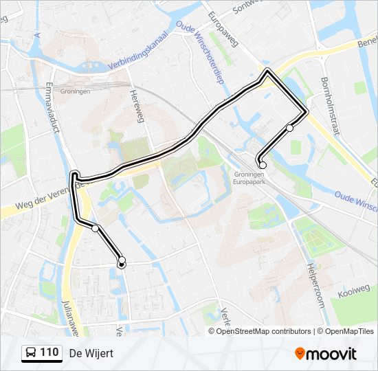 110 Bus Line Map