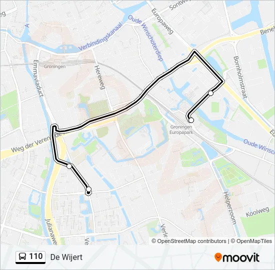 110 Bus Line Map