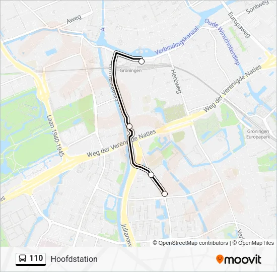 110 Bus Line Map