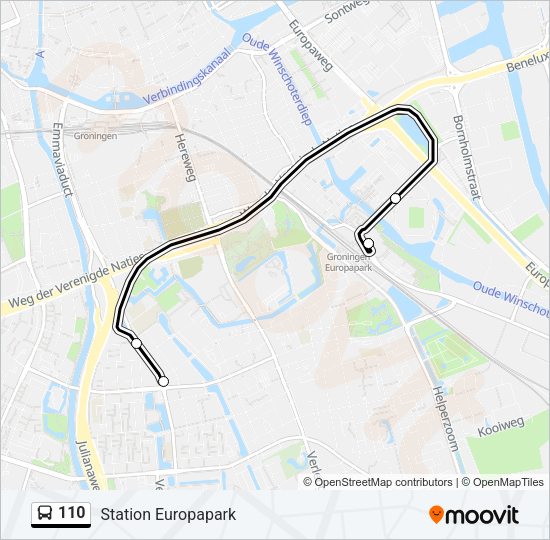 110 Bus Line Map
