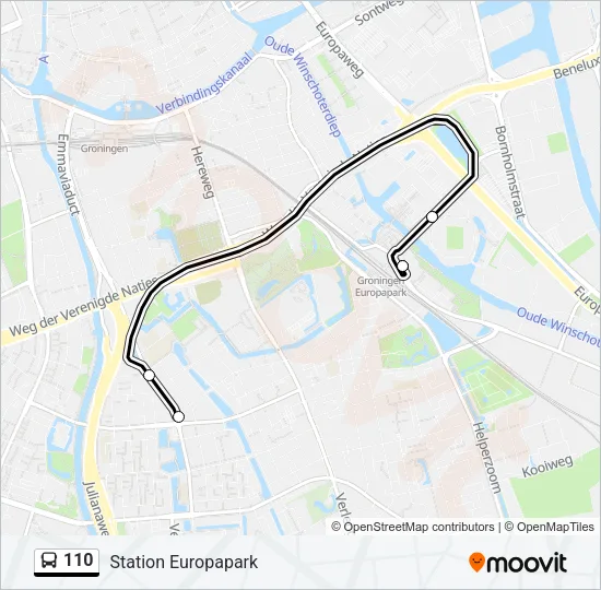 110 Bus Line Map