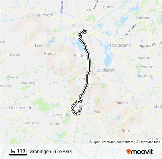 110 Bus Line Map