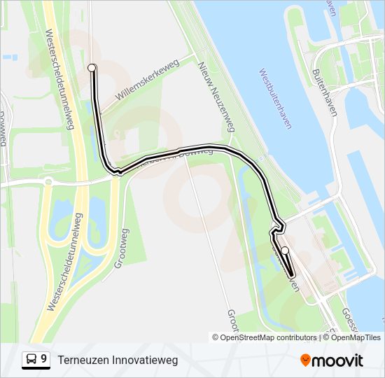 9 Bus Line Map