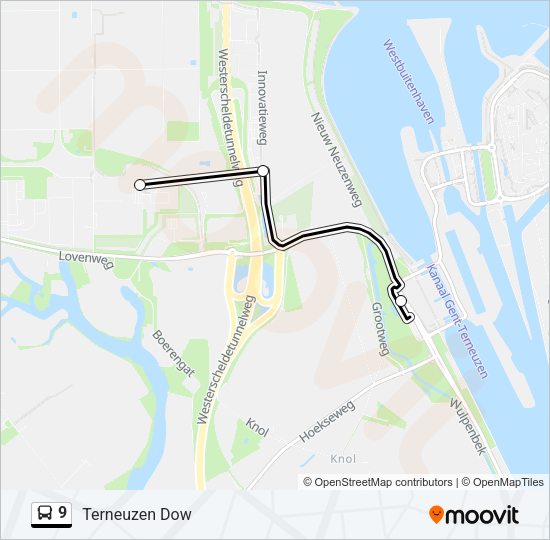 9 Bus Line Map