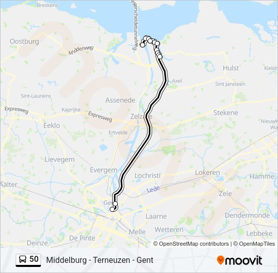 50 Bus Line Map