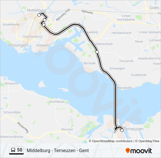 50 Bus Line Map