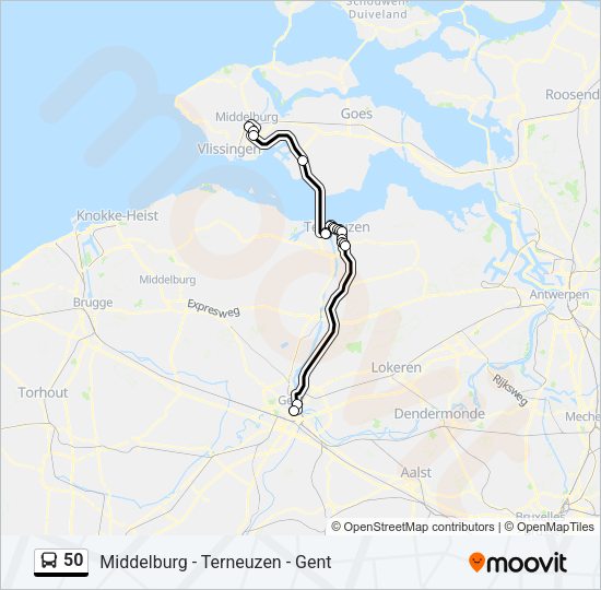 50 Bus Line Map