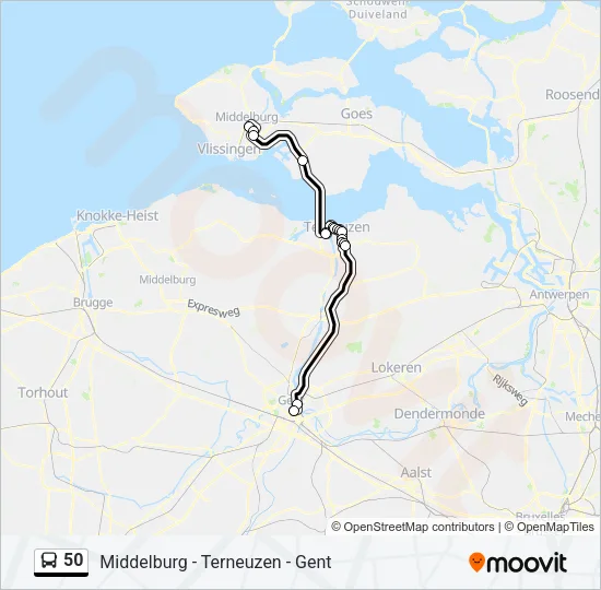 50 Bus Line Map