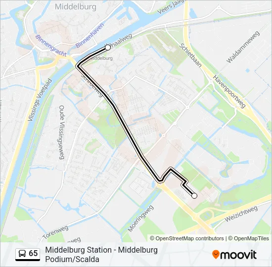 65 Bus Line Map
