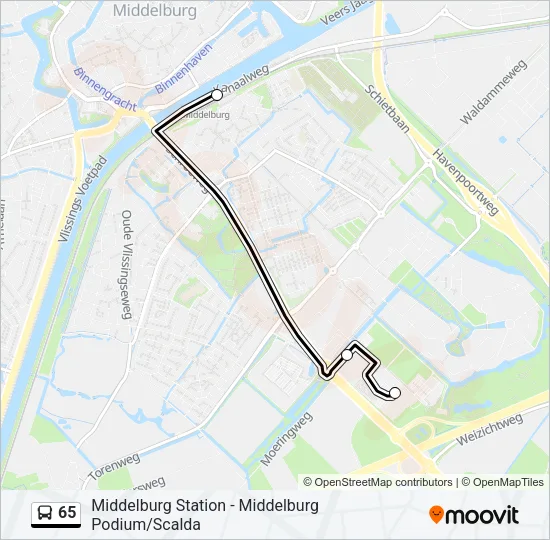 65 Bus Line Map