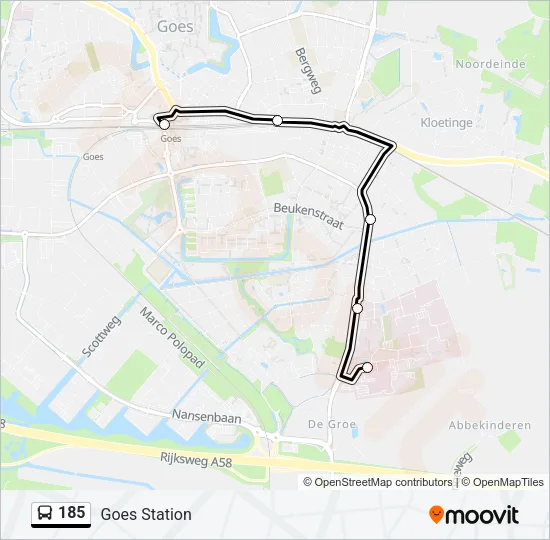 185 Bus Line Map