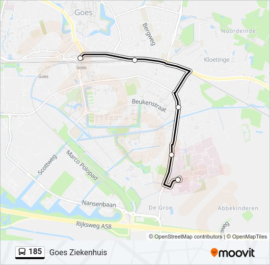 185 Bus Line Map