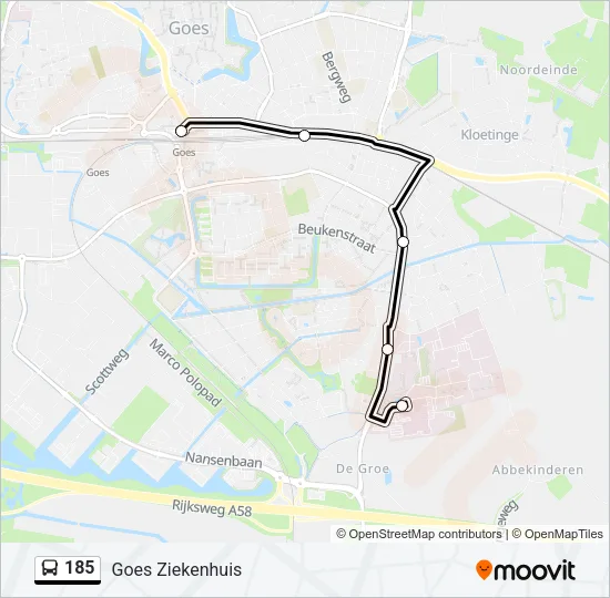 185 Bus Line Map