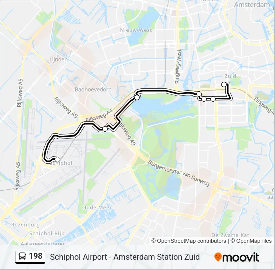 198 Bus Line Map