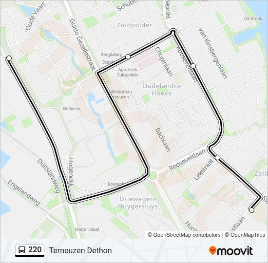 220 Bus Line Map