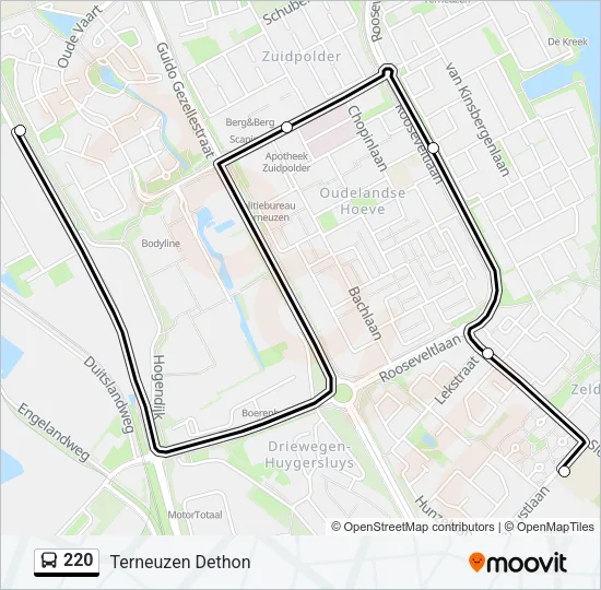 220 Bus Line Map