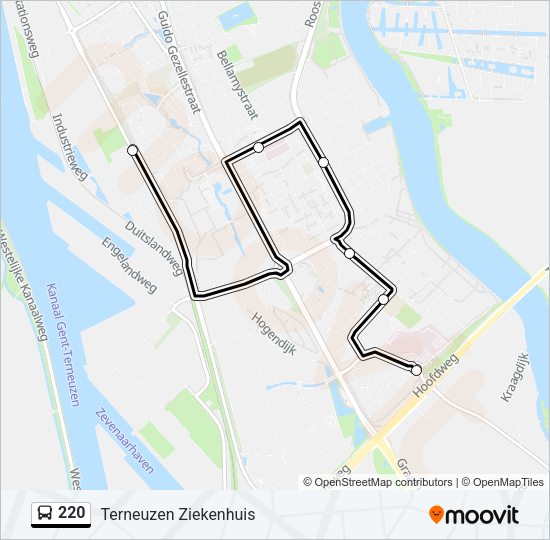 220 Bus Line Map