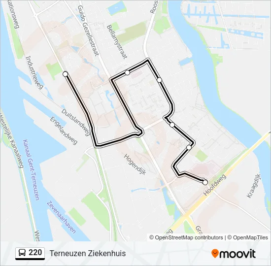 220 Bus Line Map