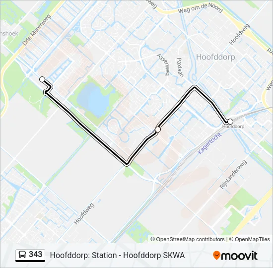 343 Bus Line Map