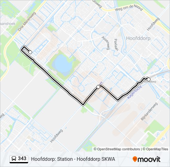 343 Bus Line Map