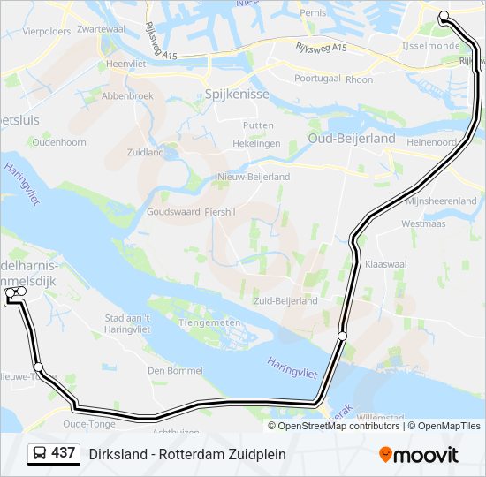 437 Bus Line Map