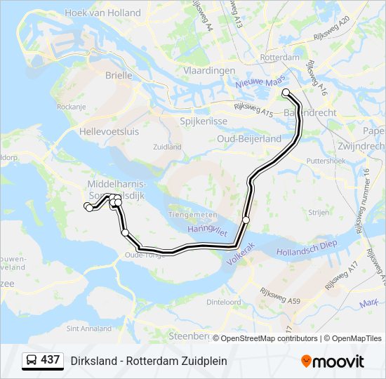 437 Bus Line Map