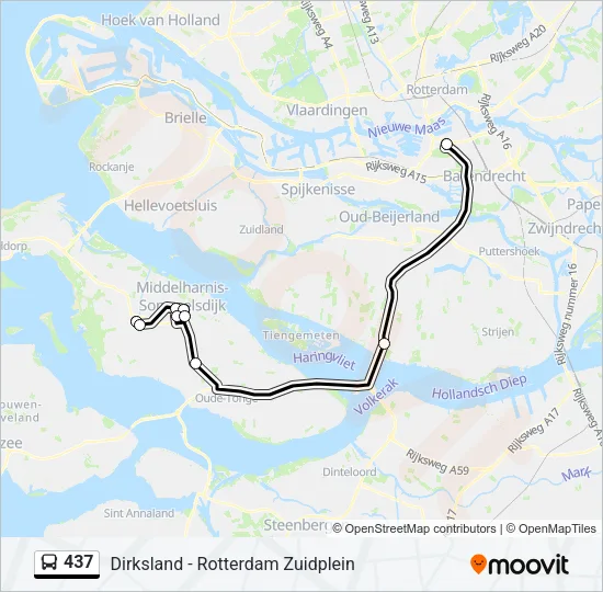 437 Bus Line Map