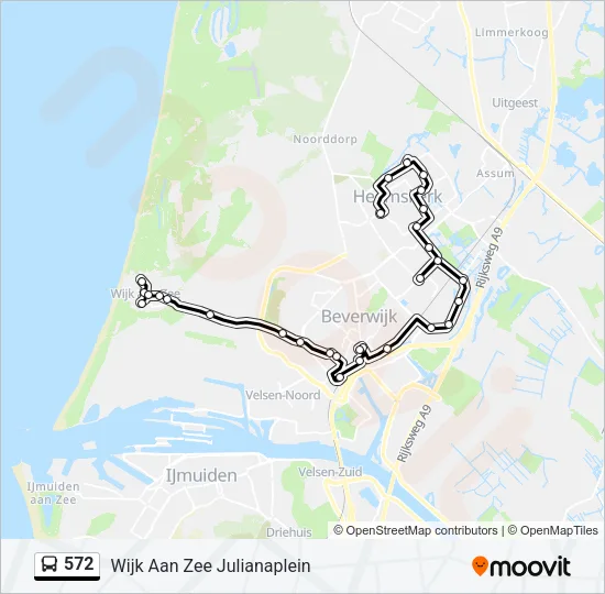 572 Bus Line Map