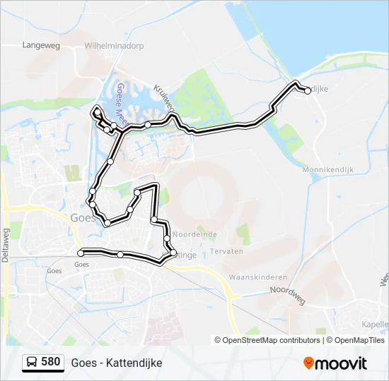 580 Bus Line Map