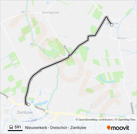 591 Bus Line Map